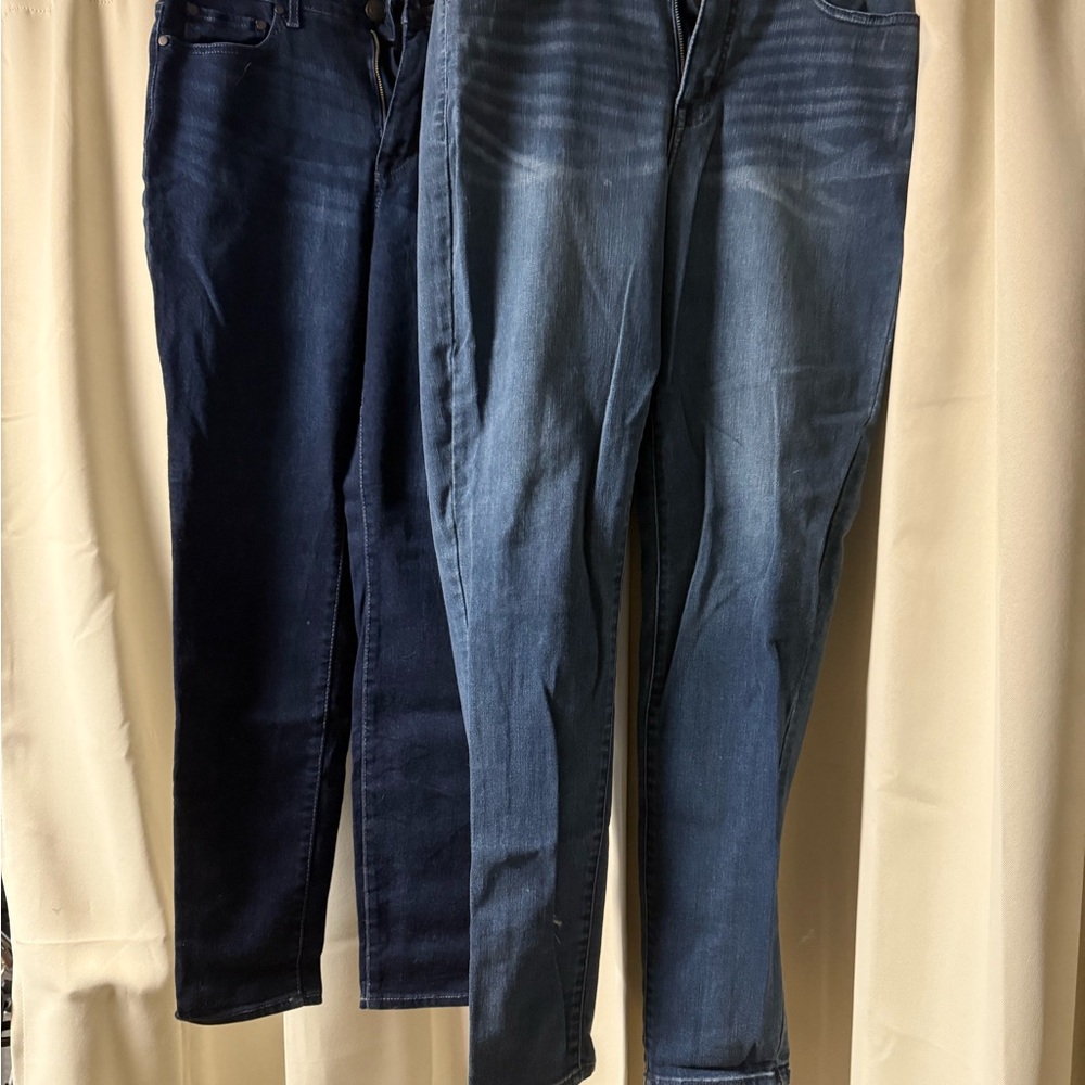 TWO PAIR Time and Tru High Rise Denim Jeans